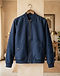 Unisex Canvas Bomber Jacket — Navy (Navy), lifestyle setting