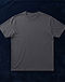 Men's Relaxed Fit Combed Cotton Crew Tee — Charcoal (Charcoal), flat-lay view