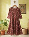 Women's Printed A-Line Kurti — Maroon (Maroon), lifestyle setting
