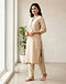 Women's Designer Kurta Set — Beige (Beige), worn or held by model