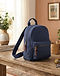 Unisex Canvas Mini Backpack — Navy (Navy), lifestyle setting