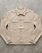 Unisex Cotton Blend Denim Jacket — Beige (Beige), flat-lay view