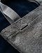 Unisex Wool Blend Canvas Tote Bag — Grey (Grey), detail close-up