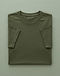 Men's Basic Round Neck Organic Cotton T-Shirt — Olive (Olive), flat-lay view