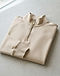 Unisex Quarter Zip Cotton Blend Pullover — Beige (Beige), product photo