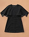 Women's Cape Style Kurti — Black (Black), flat-lay view