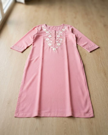 Women's Straight Cut Kurta — Pink (Pink), product photo