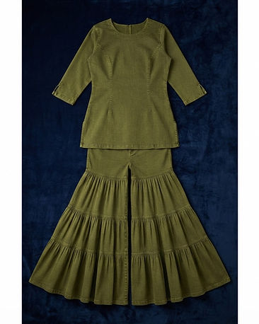 Women's Sharara Set — Olive (Olive), product photo