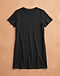 Women's Casual T-Shirt Dress — Black (Black), flat-lay view