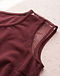Women's Sheer Overlay Blouse — Maroon (Maroon), detail close-up