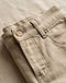 Women's Boyfriend Cotton Silk Jeans — Beige (Beige), detail close-up