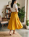Women's Rayon Wrap Skirt — Mustard (Mustard), lifestyle setting