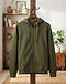 Men's Chino Cotton Zip-Up Hoodie — Olive (Olive), lifestyle setting