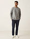 Men's Fleece Blend Crew Sweatshirt — Grey (Grey), worn or held by model