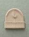Unisex Cotton Blend Knit Beanie — Beige (Beige), flat-lay view