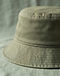 Unisex Premium Cotton Bucket Hat — Olive (Olive), detail close-up