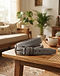 Unisex Wool Blend Leather Look Belt — Grey (Grey), lifestyle setting