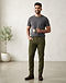 Men's Athletic Fit Chino Cotton Jeans — Olive (Olive), worn or held by model