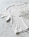 Women's Cropped Graphic Tee — White (White), detail close-up