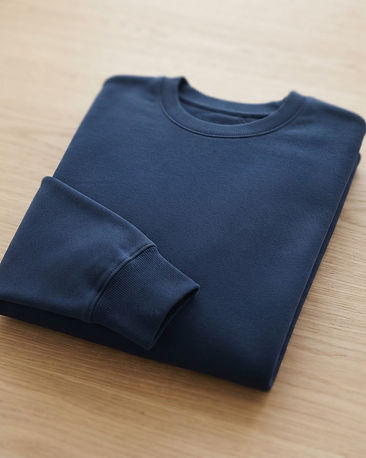 Men's Cotton Twill Fleece Sweatshirt — Navy (Navy), product photo