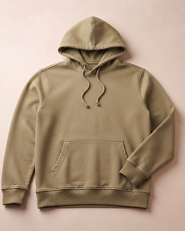 Men's Chino Cotton Pullover Hoodie — Khaki (Khaki), product photo