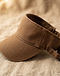 Unisex Canvas Visor Cap — Brown (Brown), detail close-up
