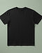 Unisex Relaxed Fit Cotton Blend Tee — Black (Black), flat-lay view