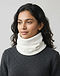 Unisex Fleece Neck Warmer — White (White), worn or held by model