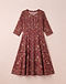 Women's Printed A-Line Kurti — Maroon (Maroon), product photo