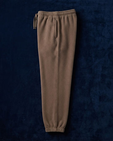 Men's Fleece Blend Cotton Casual Pants — Brown (Brown), product photo
