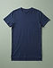 Men's Longline Premium Cotton T-Shirt — Navy (Navy), flat-lay view