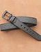 Unisex Wool Blend Leather Look Belt — Grey (Grey), flat-lay view