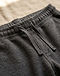 Men's French Terry Drawstring Joggers — Charcoal (Charcoal), detail close-up
