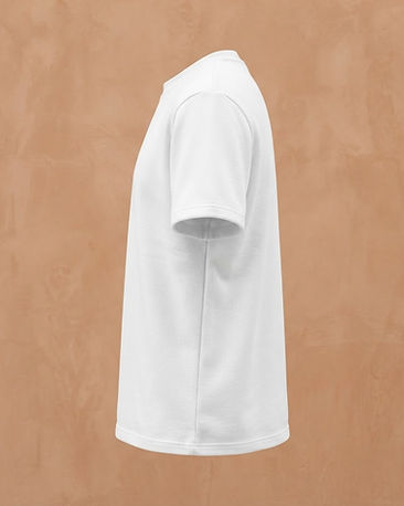 Unisex Basic Fleece Crew Tee — White (White), product photo