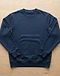 Men's Cotton Twill Fleece Sweatshirt — Navy (Navy), flat-lay view