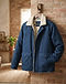 Men's Cotton Twill Sherpa Lined Jacket — Blue (Blue), lifestyle setting