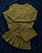 Women's Sharara Set — Olive (Olive), flat-lay view