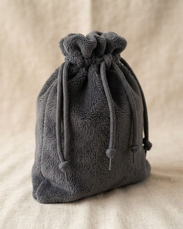 Unisex Fleece Drawstring Bag — Charcoal (Charcoal), product photo