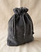 Unisex Fleece Drawstring Bag — Charcoal (Charcoal), product photo