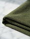 Unisex Premium Cotton Wool Style Scarf — Olive (Olive), detail close-up