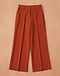 Women's Crepe Wide-Leg Jeans — Rust (Rust), flat-lay view