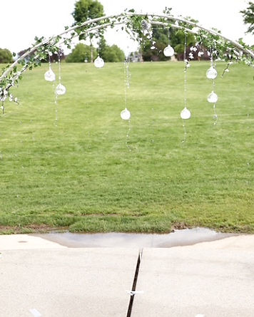 Circular Ceremony Arch — Engagement Party idea