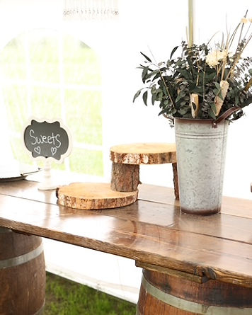 Wine-Barrel Sweets Station — Birthday Party idea