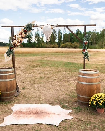 Western Skull Ceremony Arch — Engagement Party idea