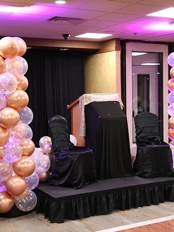 Balloon Pillar Stage Setup — Corporate / Community Event idea