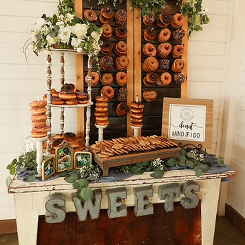 Donut Wall & Sweets Display — Birthday Party idea