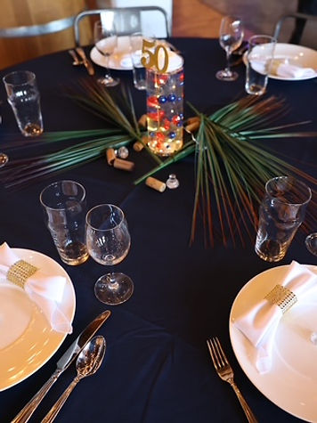 Golden Anniversary Table Setting — Birthday Party idea
