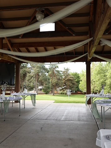 Pavilion Reception Setup — Engagement Party idea