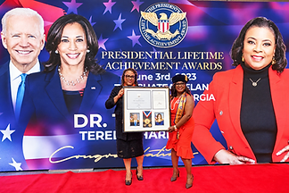 Presidential Lifetime Achievement Award presented to Dr. Michelle Harris, June 3, 2023