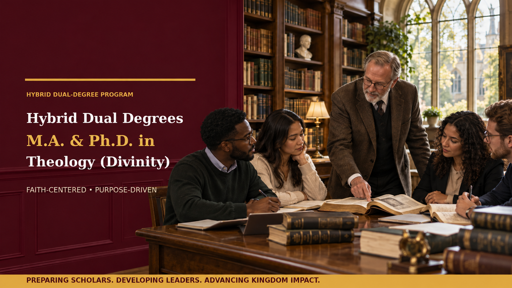 Hybrid Dual Degrees — M.A. in Theology (Divinity) & Ph.D. in Practical Ministry